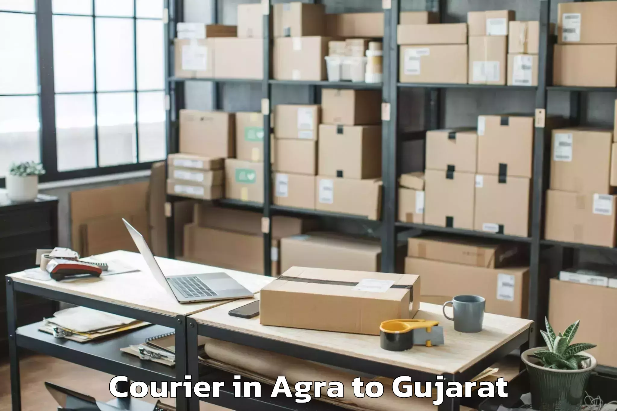 Easy Agra to Rajula Courier Booking